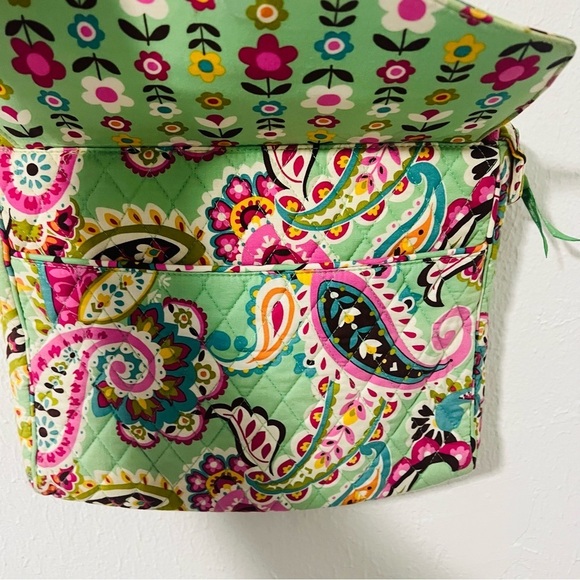Vera Bradley Tablet Hipster Bag - “Tutti Frutti” Retired Pattern Green/Pink - Picture 5 of 10